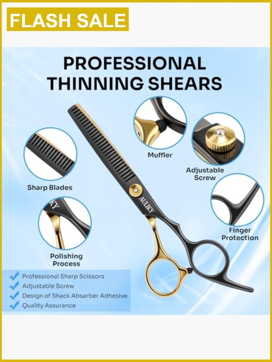 15 Pc Professional Stainless Steel Hair Cutting Scissors Set main image 6